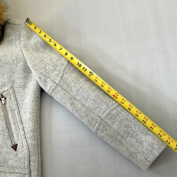 J. Crew Coat Wool Chateau Parka Gray Hooded Italian Stadium Cloth NELLO GORI 2 - Picture 16 of 16